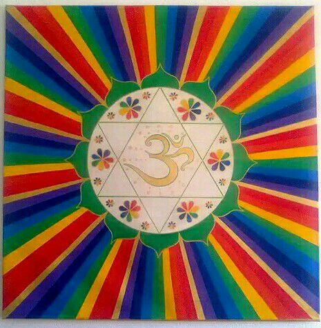 OM * Vedic sacred symbol of Oneness * Divine Force in center of ANAHATA * HEART CHAKRA * Canvas: 90/90 sm. * ОМ * Ведический священный символ Единства * Божественной Силы в центре АНАХАТЫ * СЕРДЕЧНОЙ ЧАКРЫ *