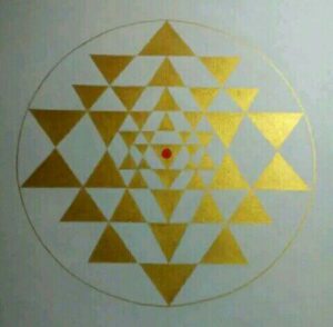 SHRI YANTRA 3* Vedic sacred symbol of Great Goddess * Size of canvas 50/50 sm.* ШРИ ЯНТРА 3 * Ведический священный символ Великой Богини